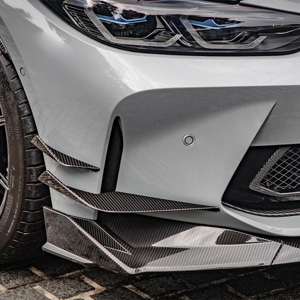SOOQOO V1 BMW G8x M3 M4 Front Lip In Prepreg Carbon Fiber — product view 8