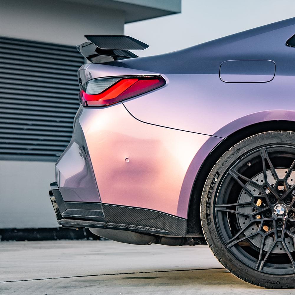 SOOQOO V1 BMW M4 G82 Rear Diffuser W/Brake Light In Prepreg Carbon Fiber — product view 10