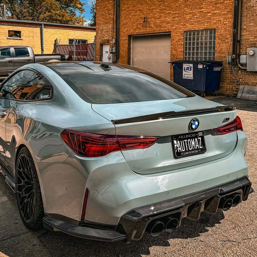 SOOQOO V2 BMW M4 G82 G83 Rear Diffuser In Prepreg Carbon Fiber — product view 4
