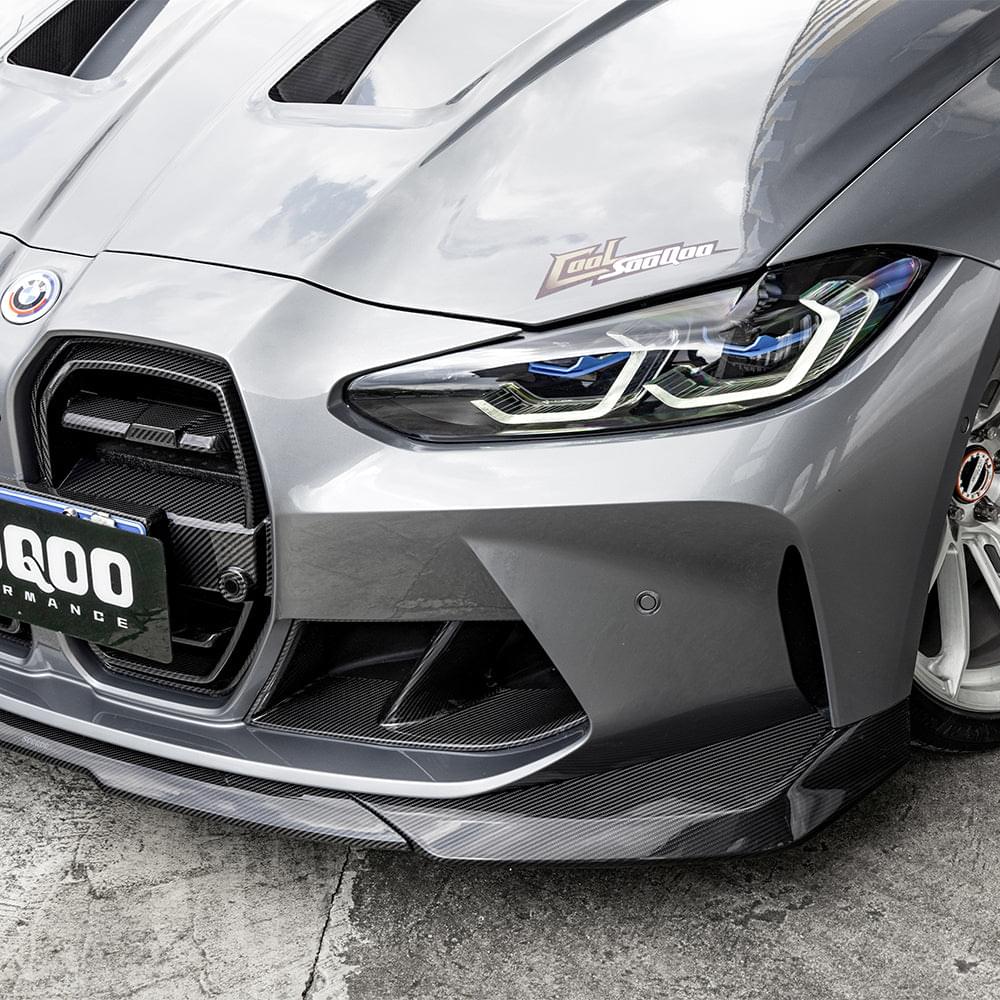 SOOQOO V2 BMW G8x M3 M4 Front Lip In Prepreg Carbon Fiber — product view 12