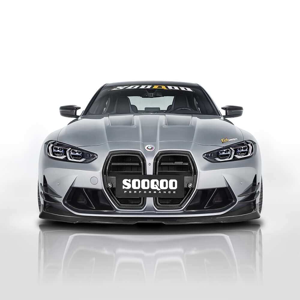 SOOQOO V2 BMW G8x M3 M4 Front Lip In Prepreg Carbon Fiber — product view 2