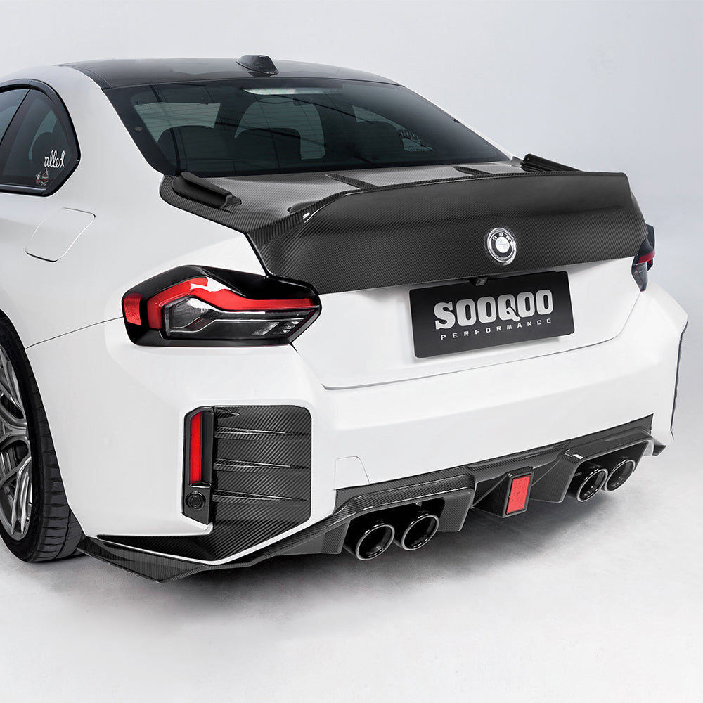 SOOQOO V3 BMW M2 G87 Rear Diffuser In Prepreg Carbon Fiber — product view 4