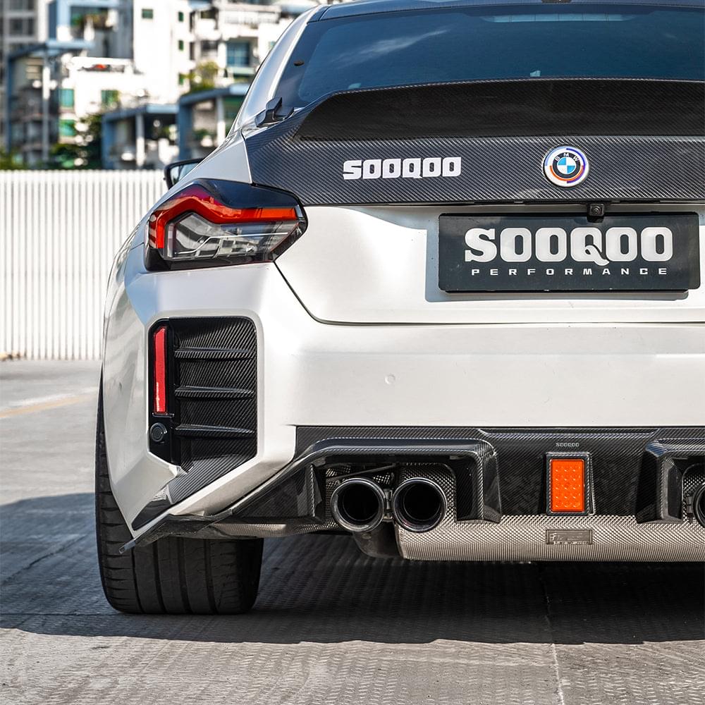 SOOQOO V3 BMW M2 G87 Rear Diffuser In Prepreg Carbon Fiber — product view 10