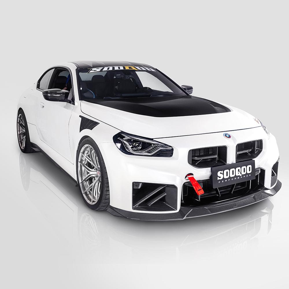 SOOQOO V3 BMW M2 G87 Front Lip In Prepreg Carbon Fiber — product view 4