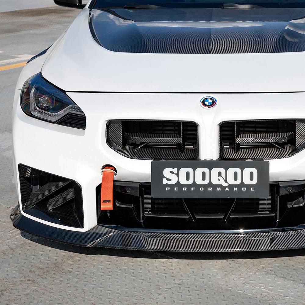 SOOQOO V3 BMW M2 G87 Front Lip In Prepreg Carbon Fiber — product view 8