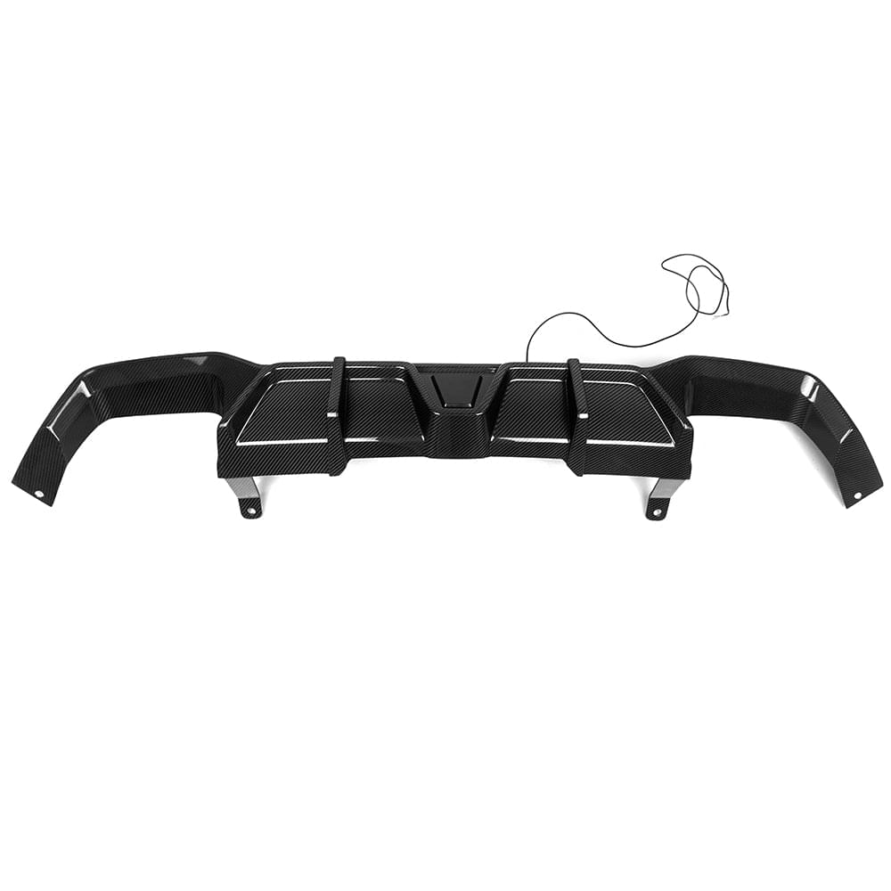 SOOQOO BMW X4 G02 LCI Rear Diffuser W/Brake Light In Prepreg Carbon Fiber — product view 9