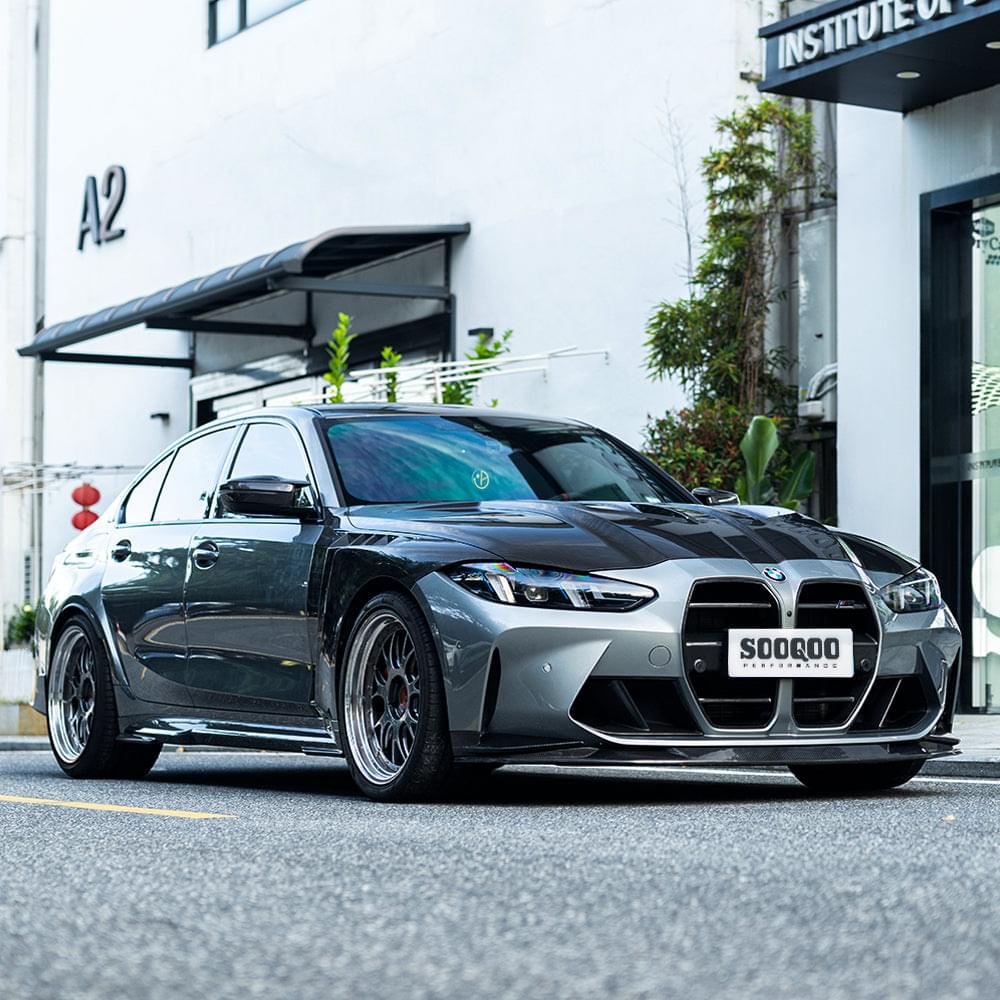 SOOQOO BMW M3 G80 Side Fenders In Prepreg Carbon Fiber — product view 4