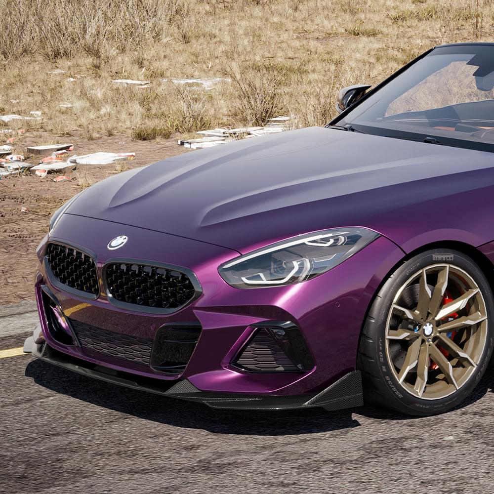 SOOQOO BMW Z4 G29 Front Lip In Prepreg Carbon Fiber — product view 4