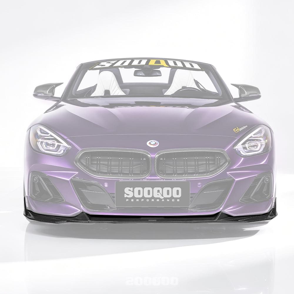 SOOQOO BMW Z4 G29 Front Lip In Prepreg Carbon Fiber — product view 2