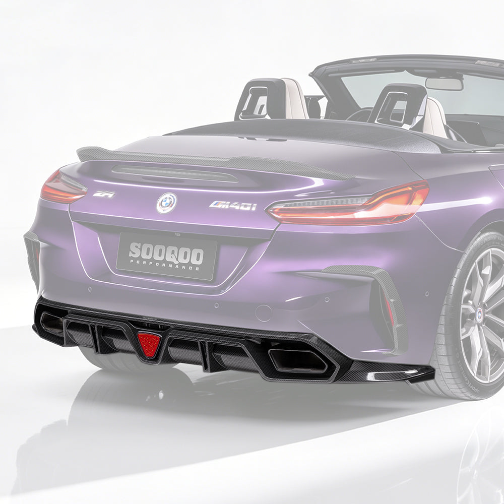 SOOQOO BMW Z4 G29 Rear Diffuser In Prepreg Carbon Fiber — product view 2