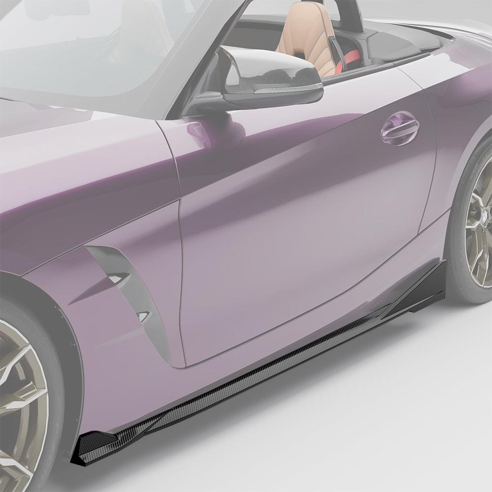 SOOQOO BMW Z4 G29 Side Skirt In Prepreg Carbon Fiber — product view 2