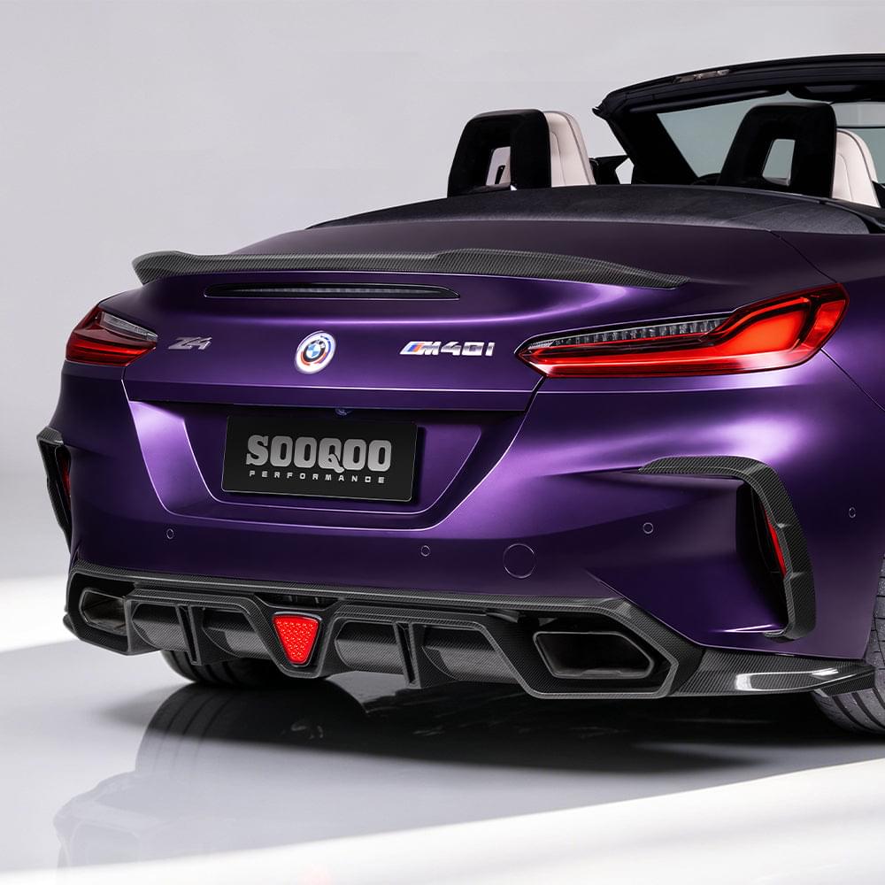 SOOQOO BMW Z4 G29 Rear Spoiler In Prepreg Carbon Fiber — product view 10