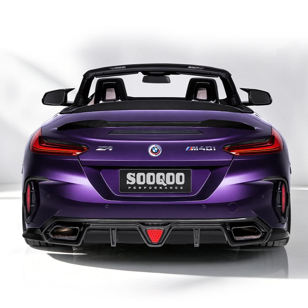 SOOQOO BMW Z4 G29 Rear Spoiler In Prepreg Carbon Fiber — product view 4