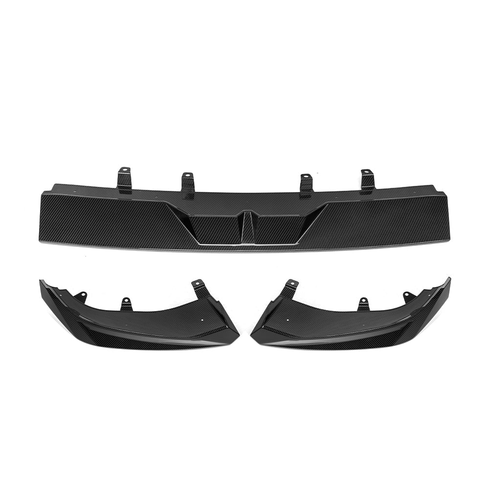 SOOQOO BMW X7 G07 LCI Front Lip In Gloss Carbon — product view 3