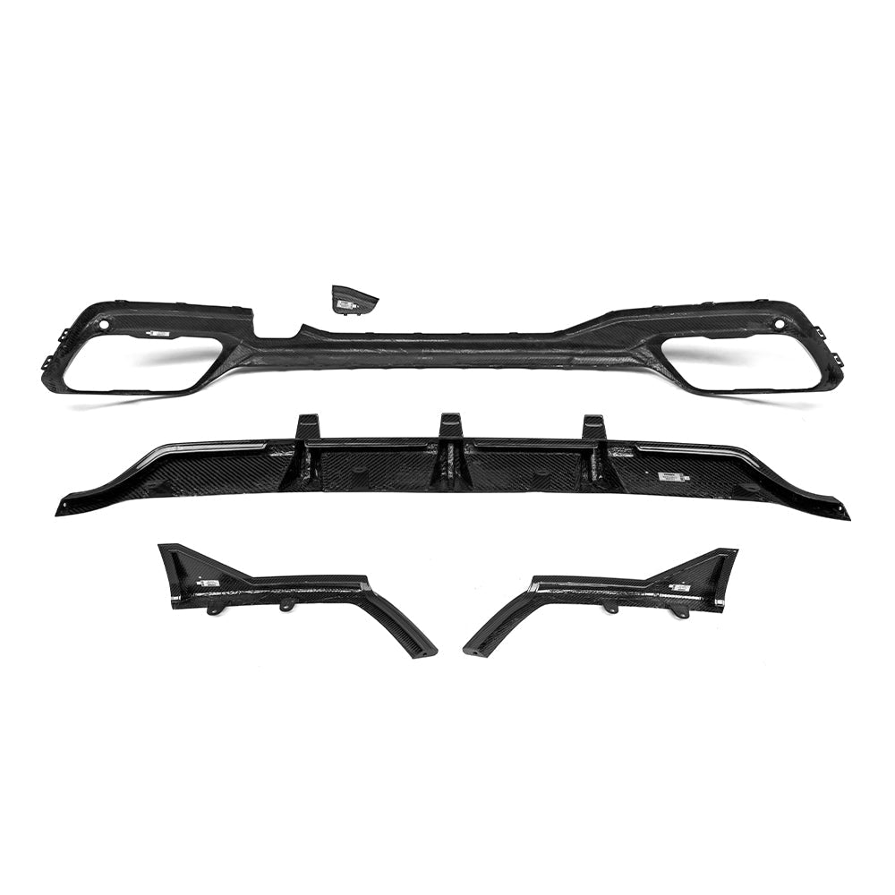 SOOQOO BMW X7 G07 Rear Diffuser In Gloss Carbon — product view 6
