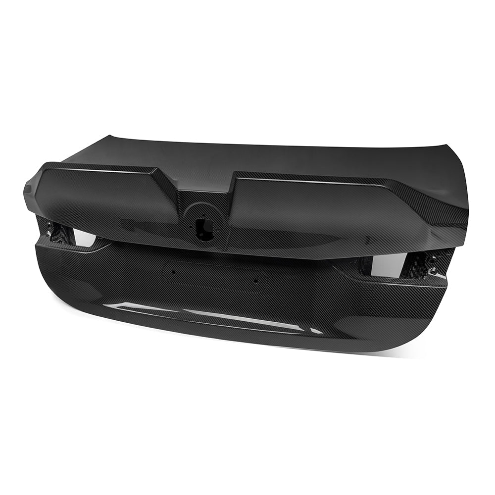 SOOQOO BMW M3 G80 Rear Trunk Lid In Gloss Carbon — product view 2