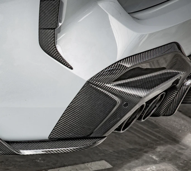SooQoo BMW F97 X3M LCI SQ 3 Piece Rear Diffuser In Gloss Pre Preg Carbon Fibre (Facelift 2022+) - COLORADO N5X