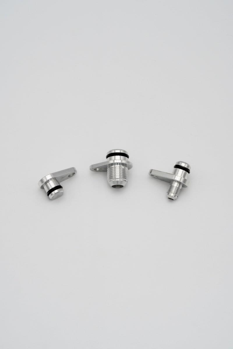 B58 Turbo Oil Feed, Drain, and coolant bungs.