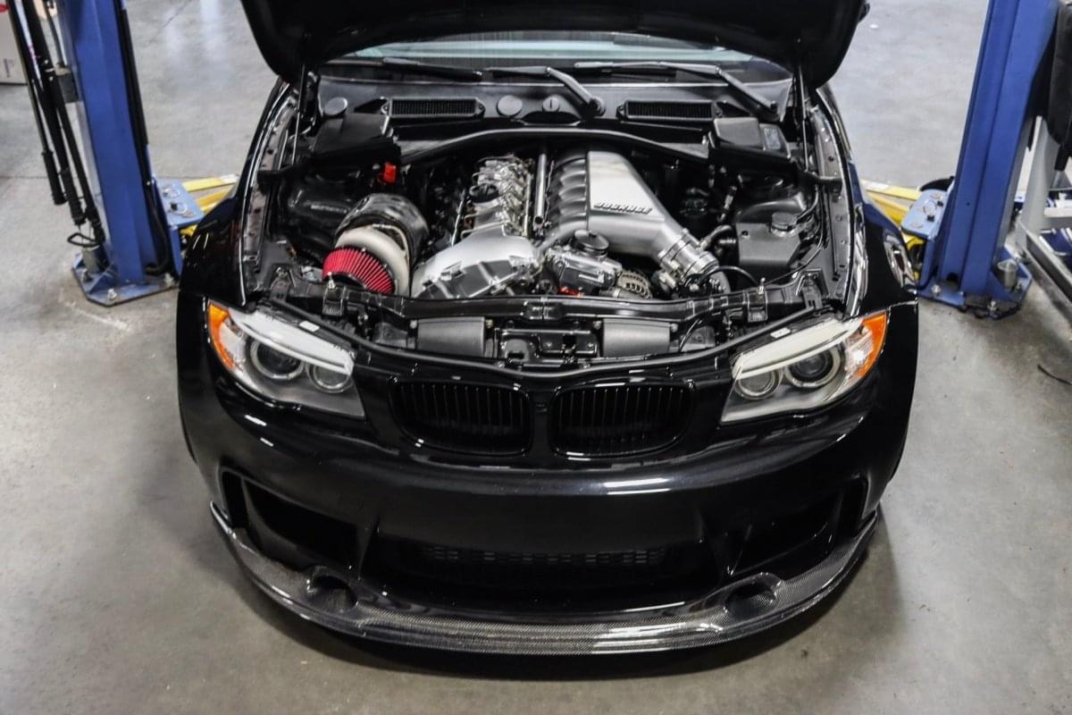BMW 335i 135i N54 Top Mount Single Precision Turbo Kit.