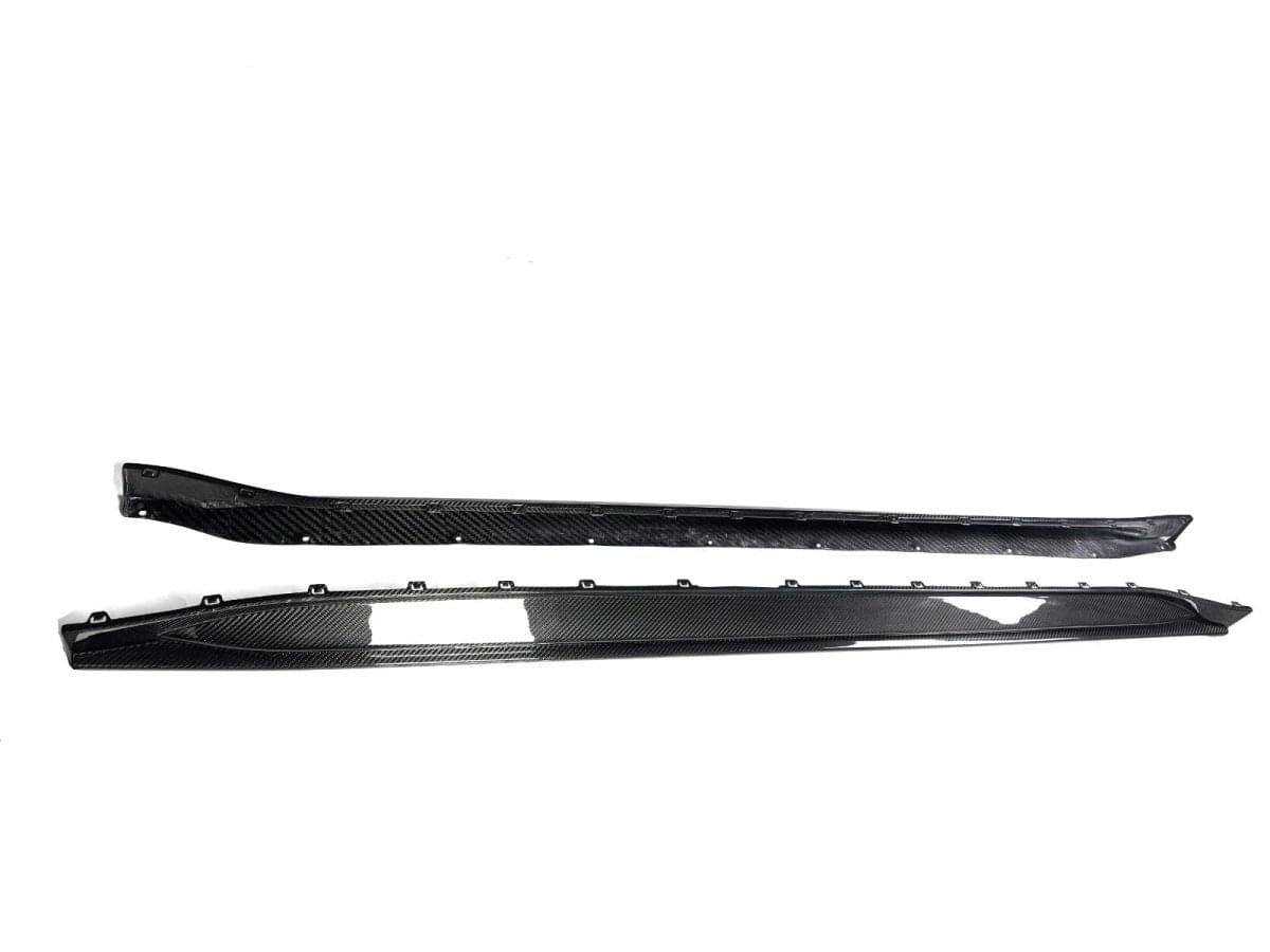 BMW G80 M3 RZ Style Dry Carbon Fiber Side Skirts | Full Replacement.