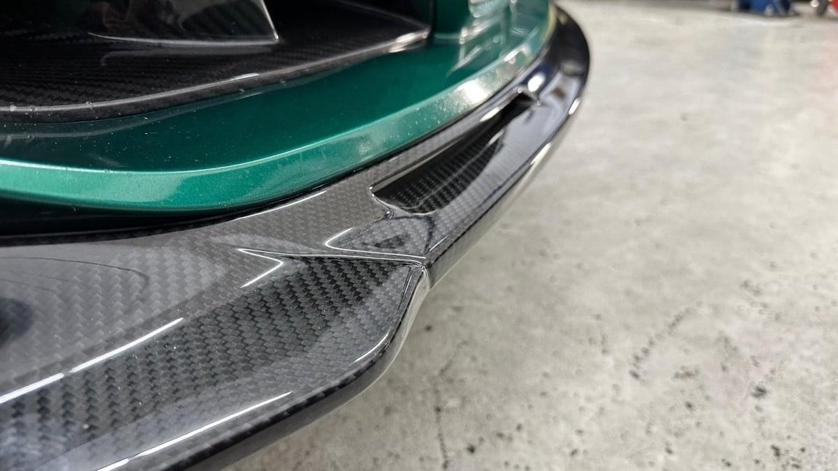 BMW G8X M3 / M4 VR2 1-Piece Dry Carbon Fiber Front Lip Splitter.