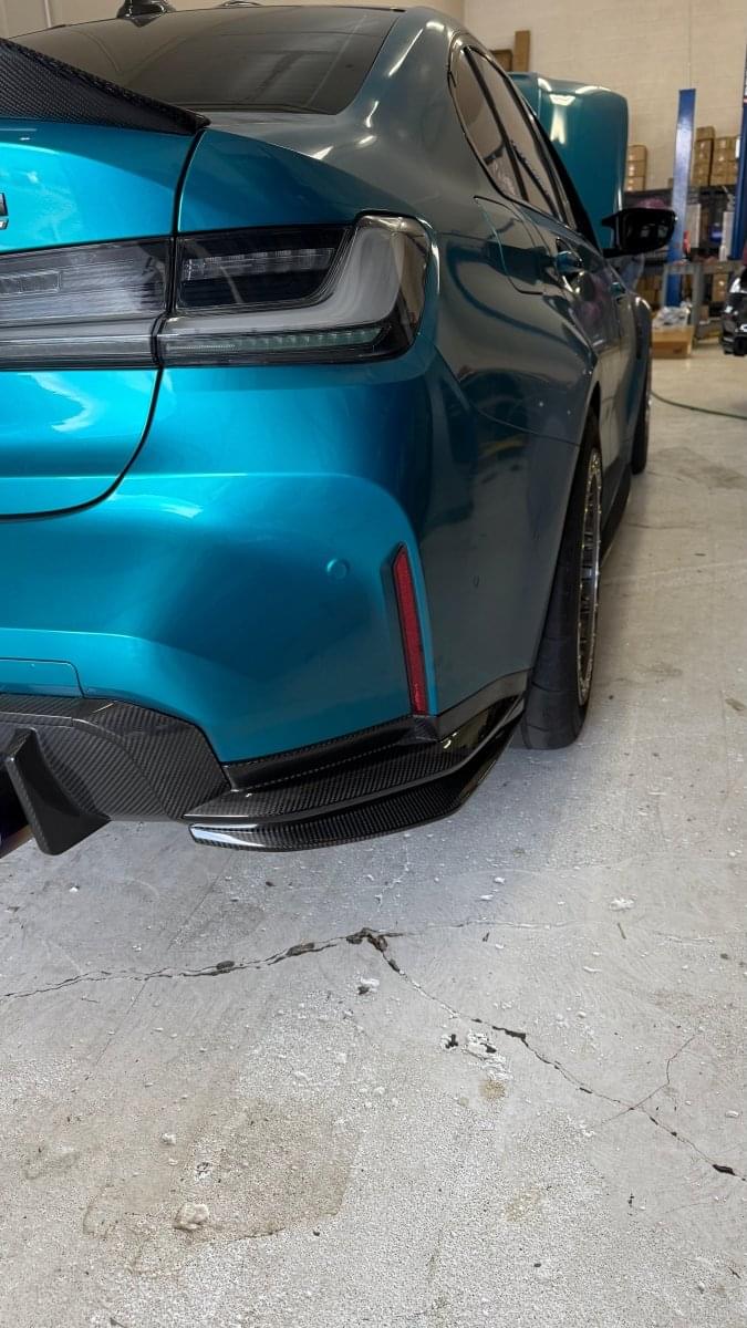 BMW M3 Rear Side Splitters Carbon Fiber (G80/G82).