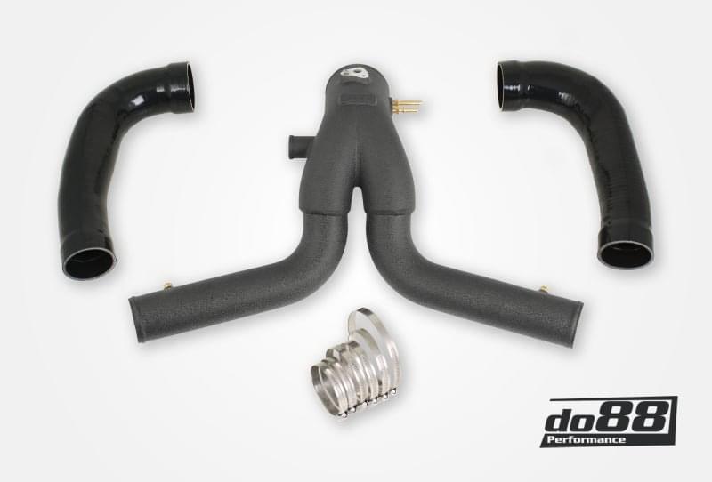 do88 2015+ Porsche 911 Turbo/Turbo S (991.2) Y-Pipe for do88 Intercooler - Black.