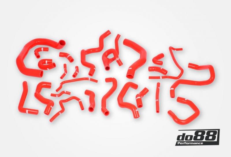 do88 Audi/Seat/Skoda/Volkswagen 1.8T/2.0T (MQB) Coolant Hoses (24 pcs) - Red.