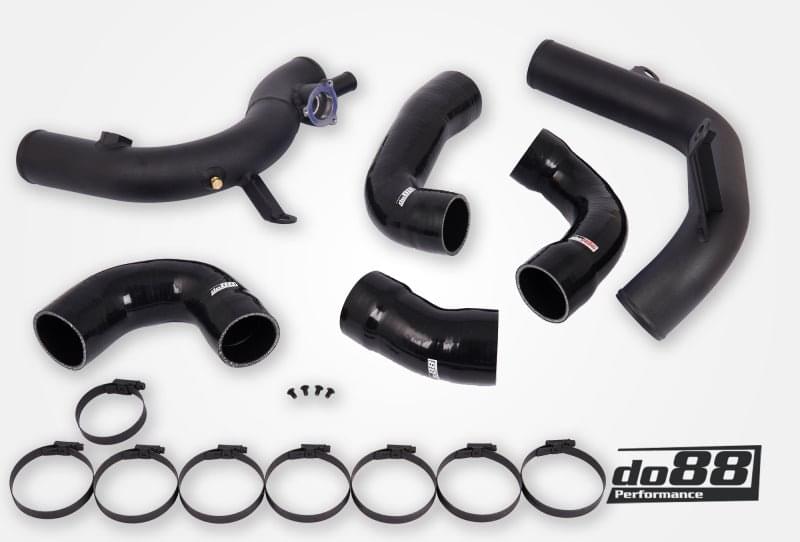 do88 VAG 2.0 TSI EA888 Gen4 (300hp+) OEM Intercooler Pressure Pipes Black Hoses.