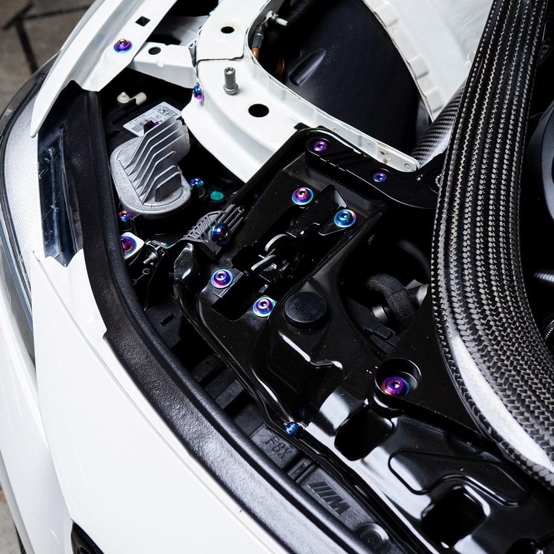 Dress Up Bolts Stage 2 Titanium Hardware Engine Bay Kit - BMW F80 M3 (2014-2018).