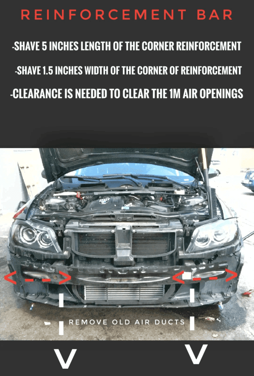 E90 1M CUSTOM FRONT BUMPER 2006-2011.