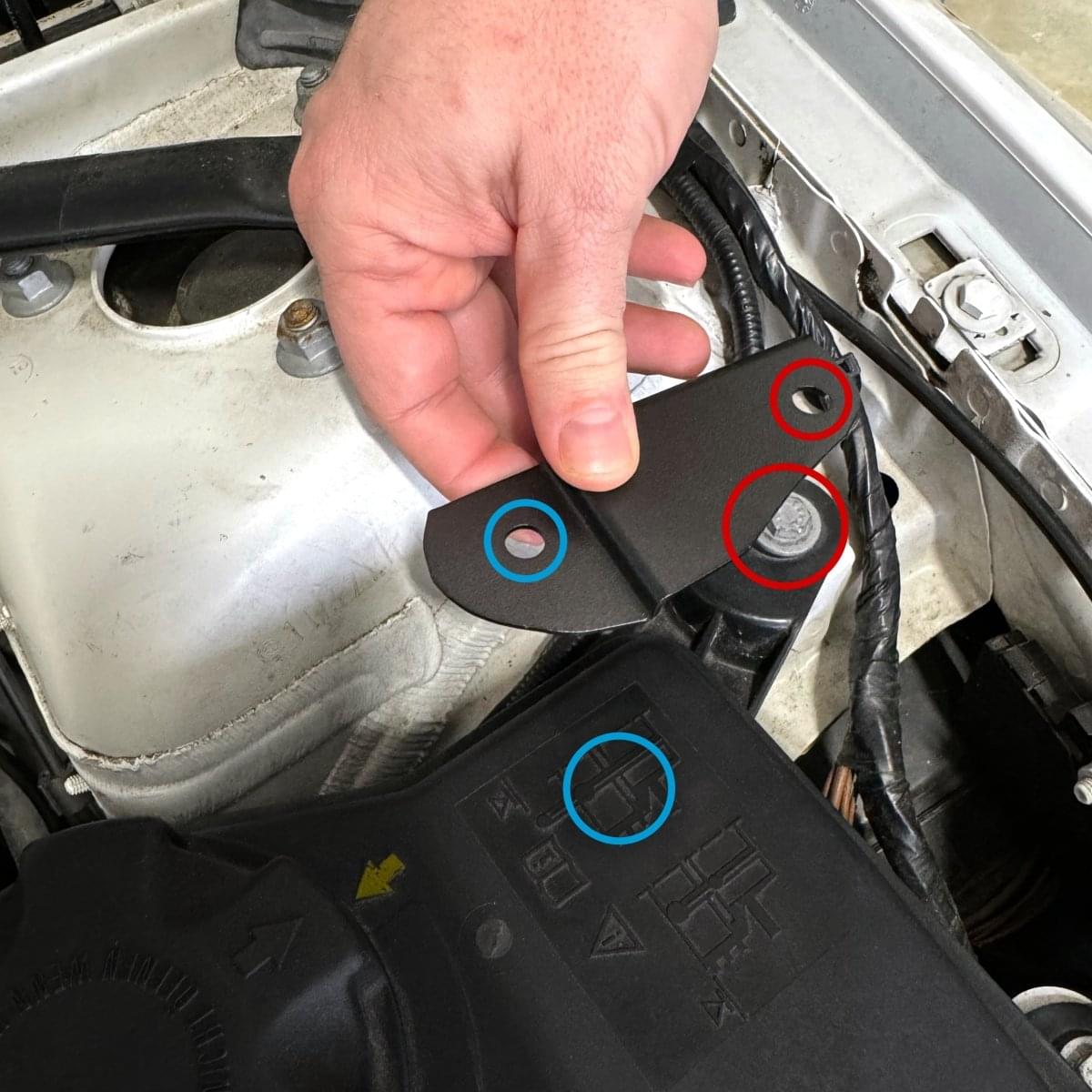 E9x / E8x Driver Side Coolant Tank Brackets.