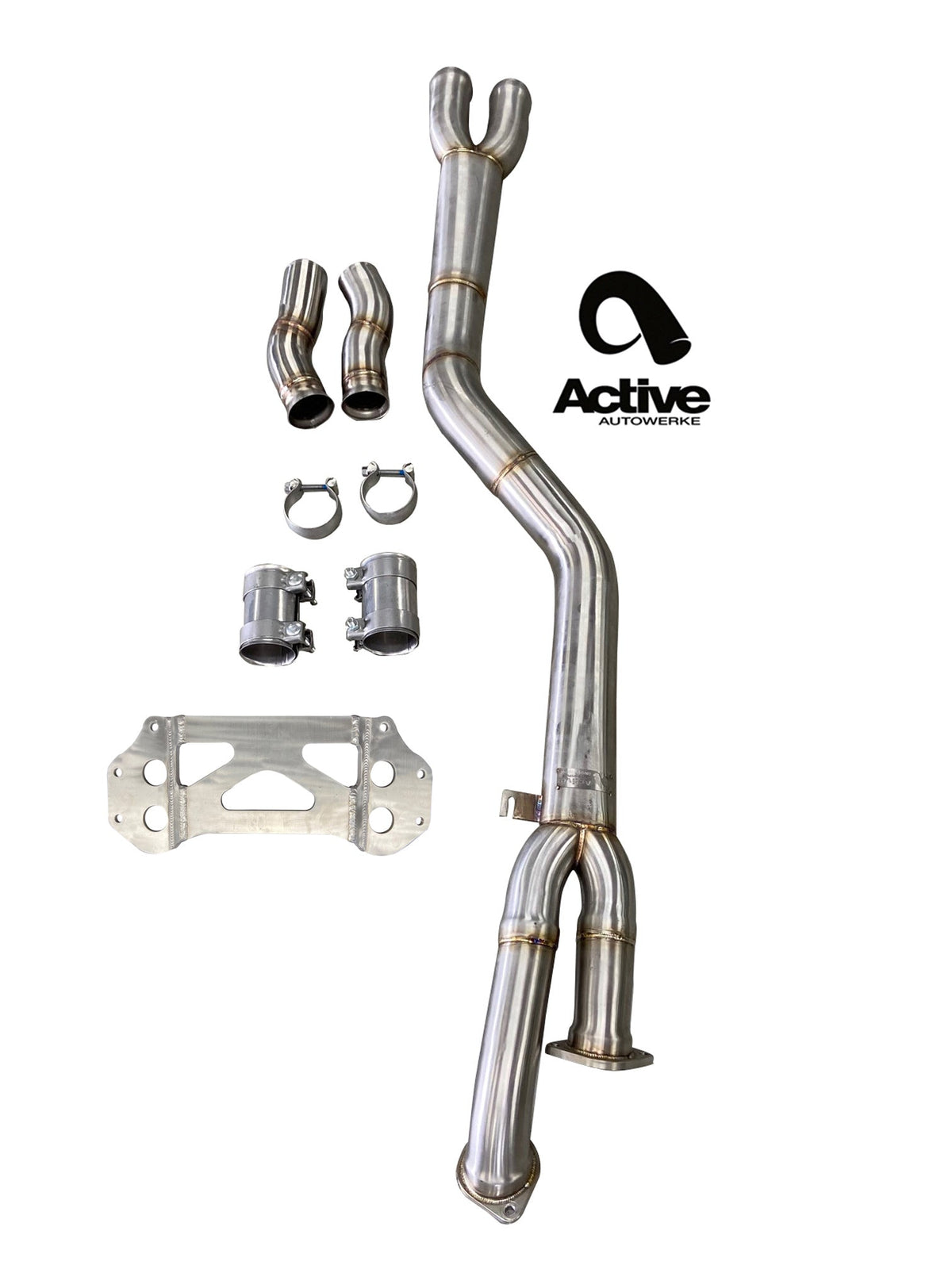 Active Autowerke G87 M2 Signature single mid-pipe with G87-brace.