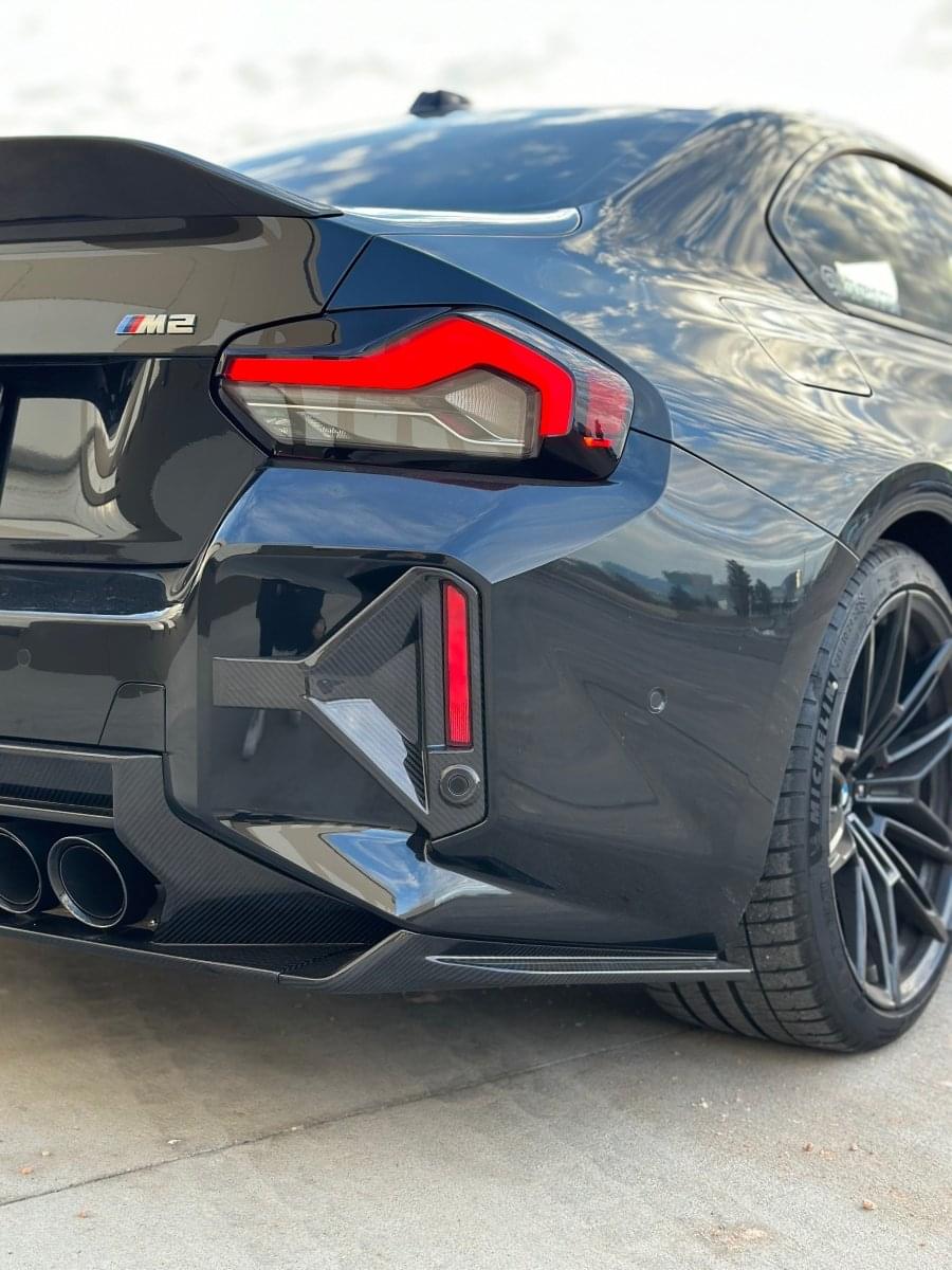 G82 M2 SQ Carbon Fiber Rear Bumper Trim.