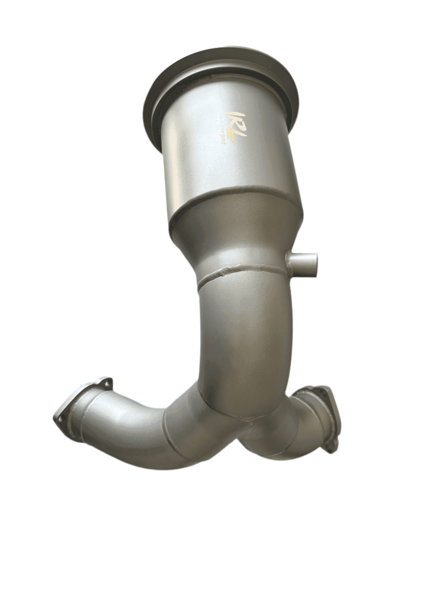 IRL Audi B9 Downpipe.