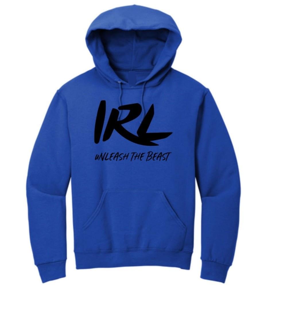 IRL Blue Hoodie.