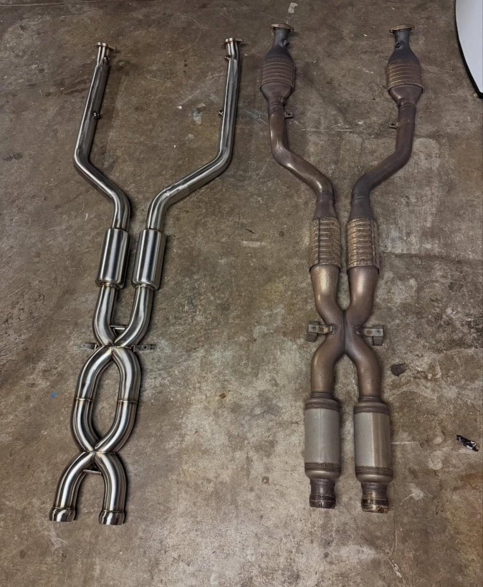 IRL E9x Double X Pipe.