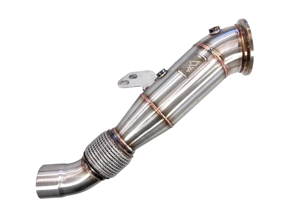 MAD B58 4.5" Catted Downpipe W/ Bracket BMW F, G Chassis & Supra.