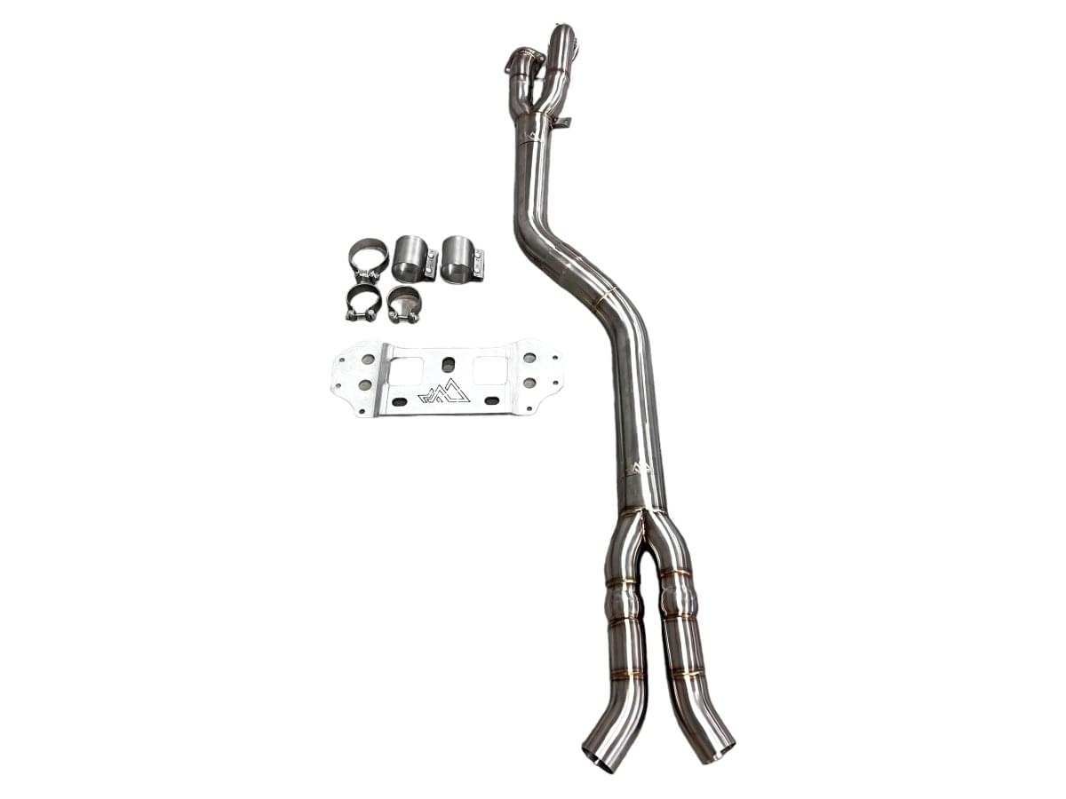 MAD BMW G87 M2 S58 Non-Resonated Single Midpipe (Brace Included).