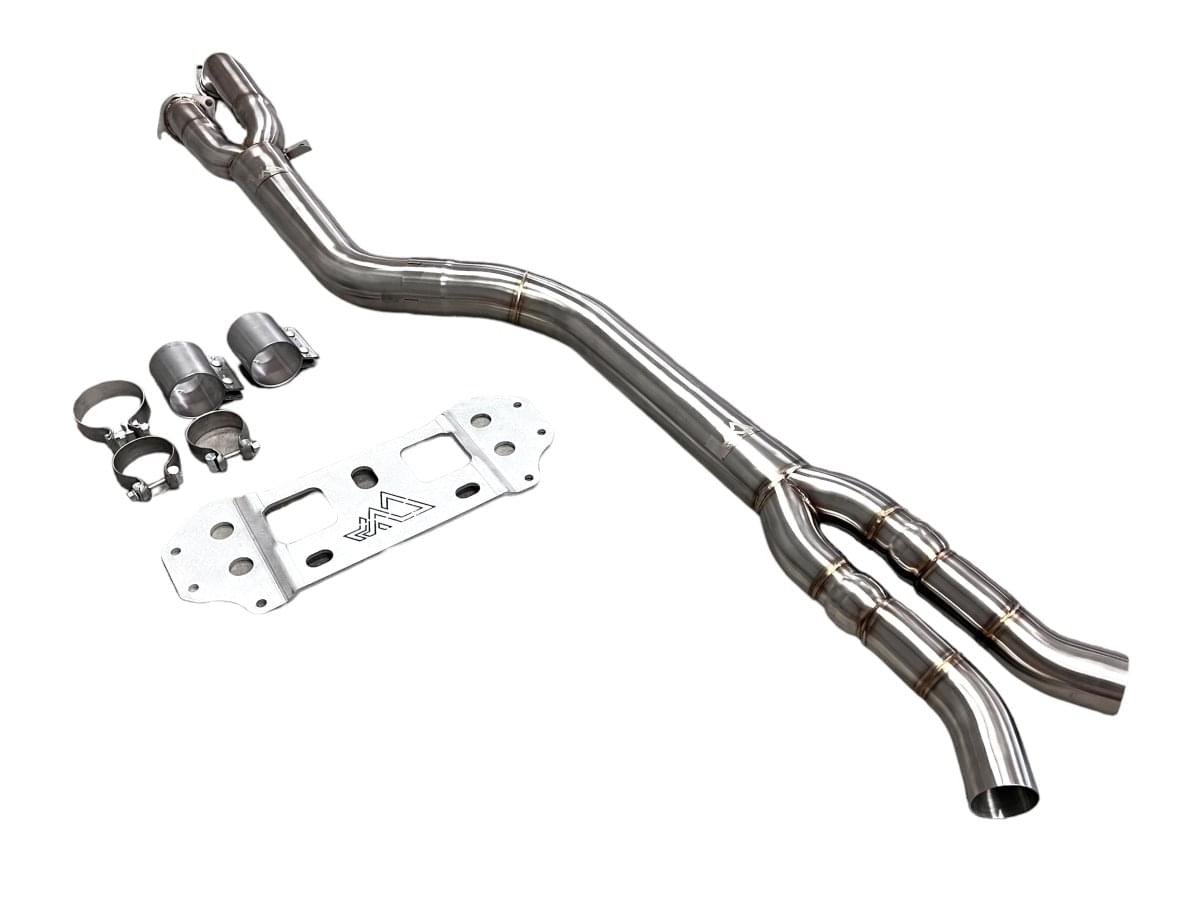 MAD BMW G87 M2 S58 Non-Resonated Single Midpipe (Brace Included).