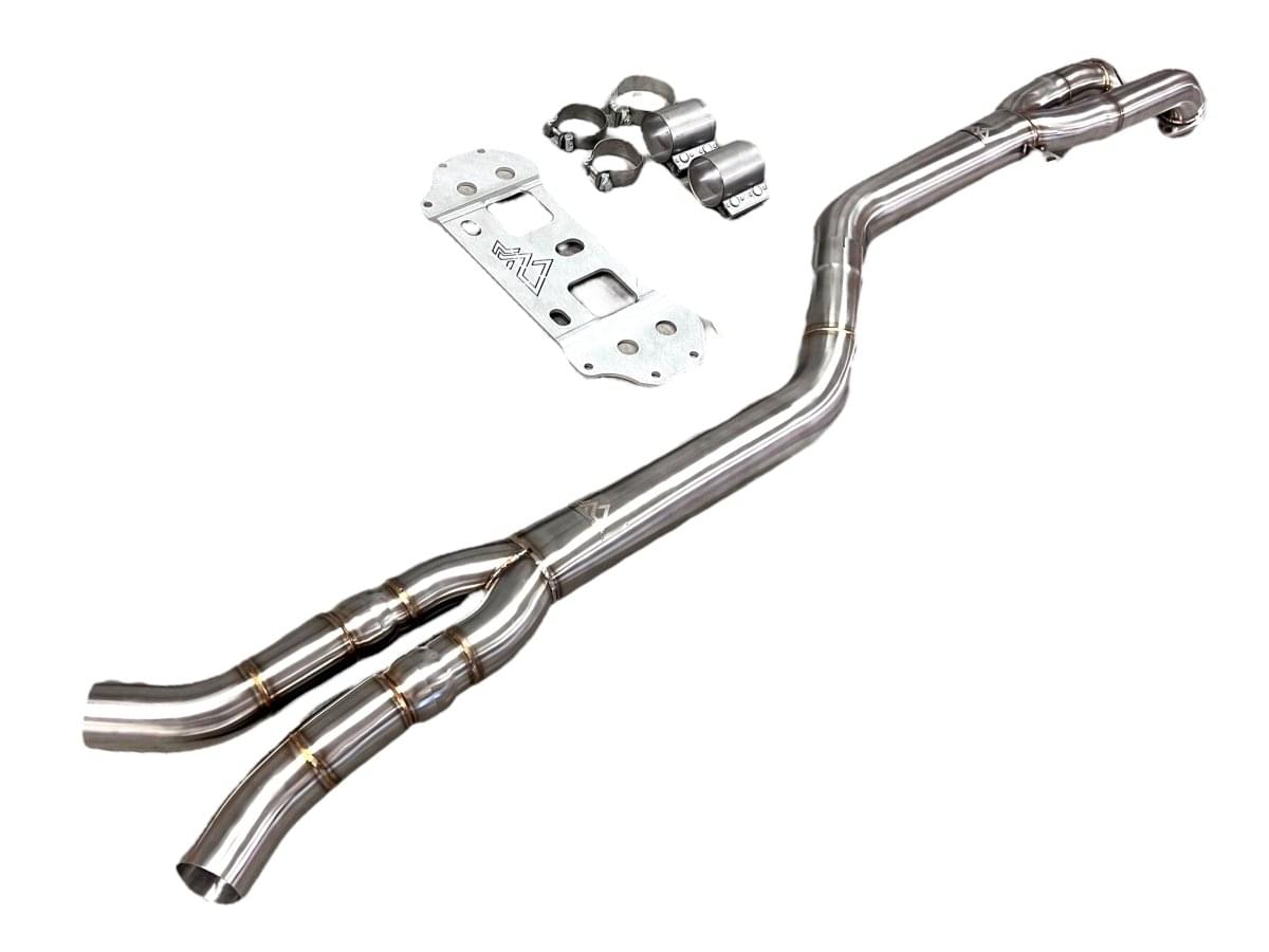 MAD BMW G87 M2 S58 Non-Resonated Single Midpipe (Brace Included).