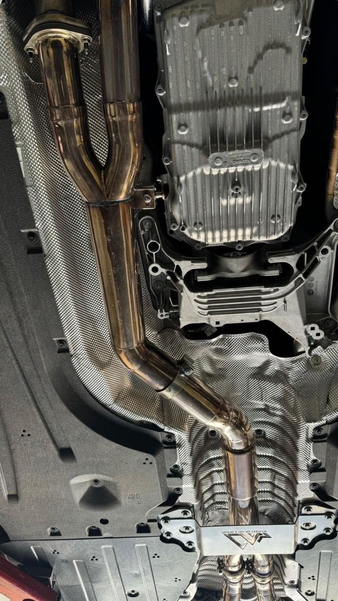 MAD BMW G87 M2 S58 Resonated Single Midpipe (Brace Included).