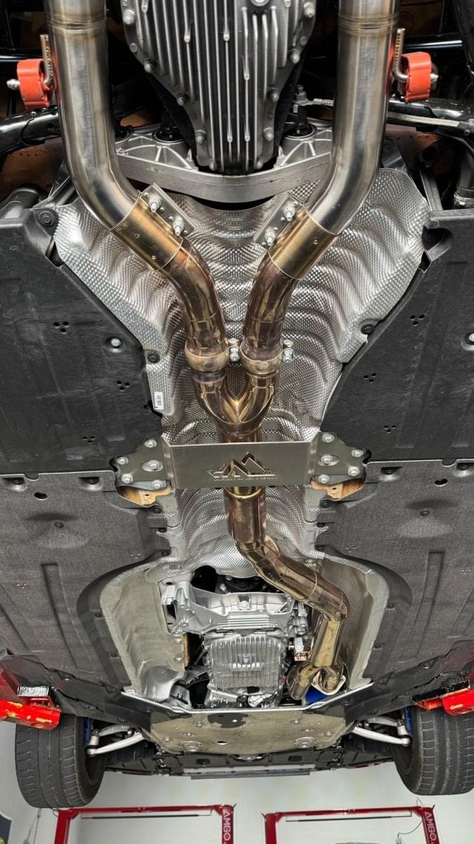 MAD BMW G87 M2 S58 Resonated Single Midpipe (Brace Included).