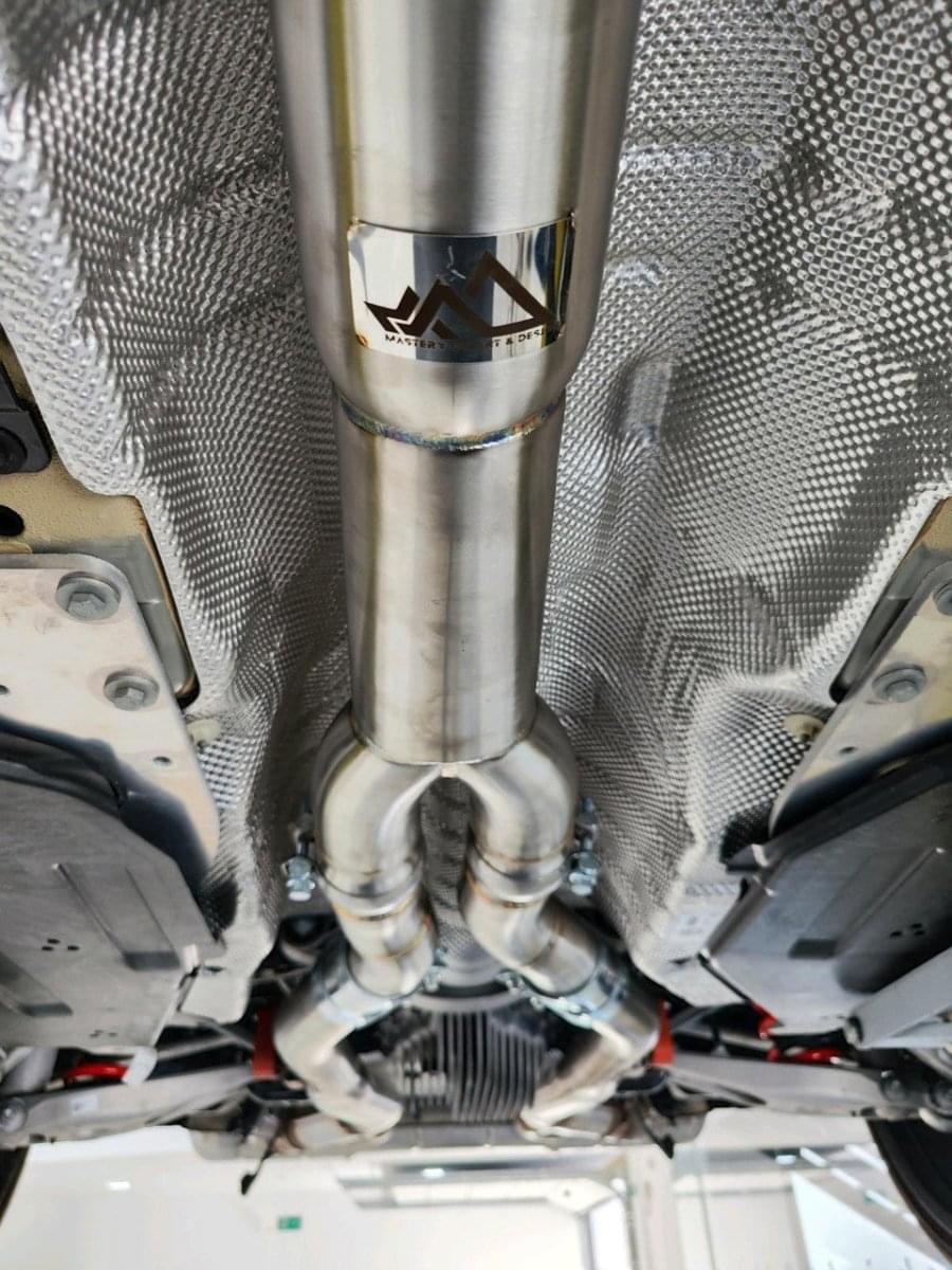 MAD BMW G8x M3 M4 S58 Resonated Single Midpipe (Brace Included).