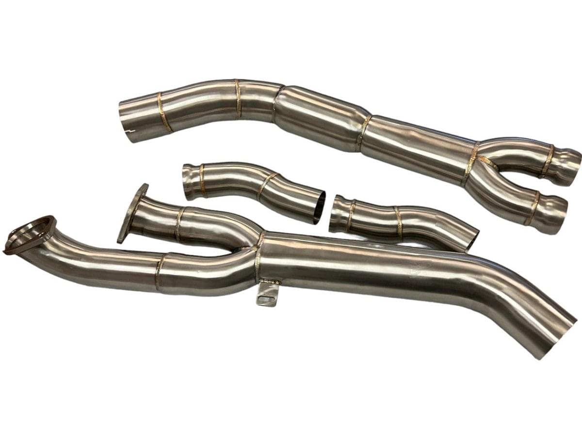 MAD BMW G8x M3 M4 S58 Resonated Single Midpipe (Brace Included).