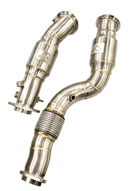 MAD BMW M2C M3 M4 S58 Resonated Downpipes W/ Flex Section.