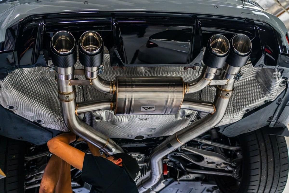 MAD BMW M3 M4 G8x S58 Axle Back Exhaust.