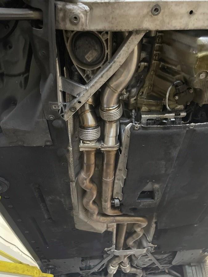 MAD BMW S55 Catted Downpipes M2C M3 M4 W/ Flex Section.