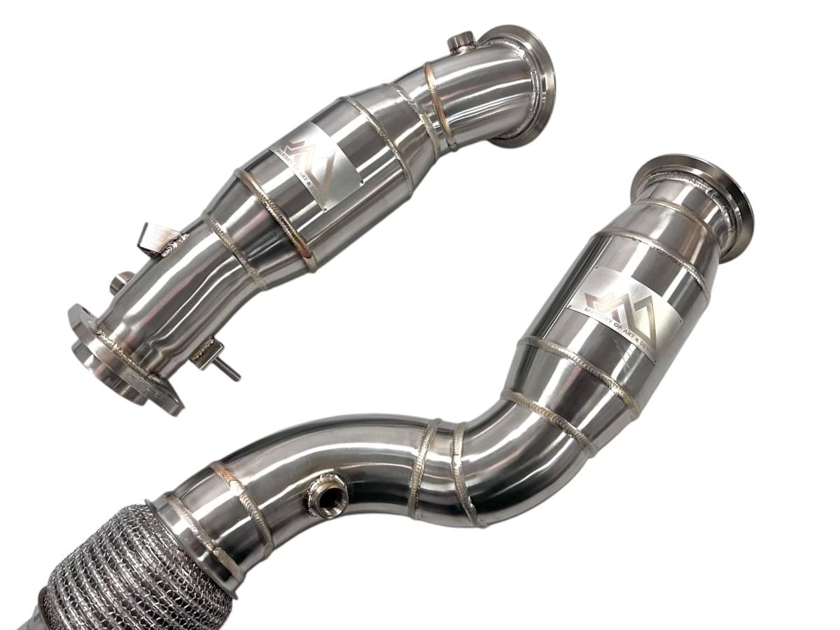 MAD BMW S58 Catted Downpipes M2 M3 M4 G87 G80 G82 G83 W/ Flex Section.