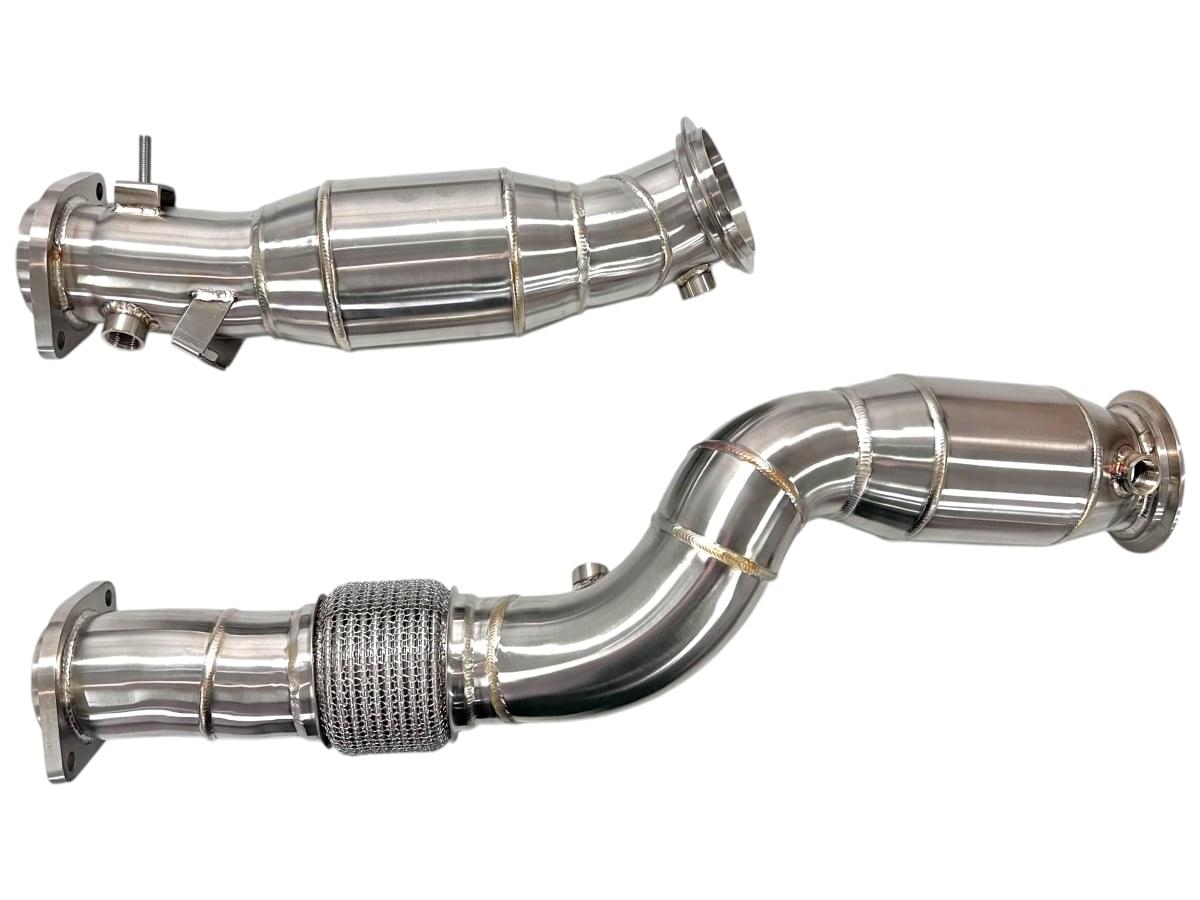 MAD BMW S58 Catted Downpipes M2 M3 M4 G87 G80 G82 G83 W/ Flex Section.